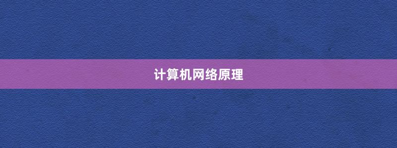 計(jì)算機(jī)網(wǎng)絡(luò)原理